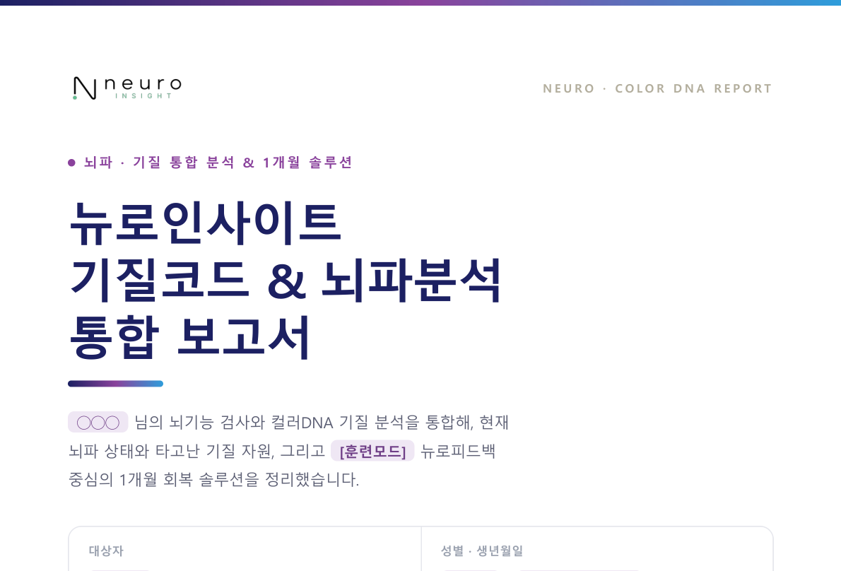 통합 보고서 양식 미리보기